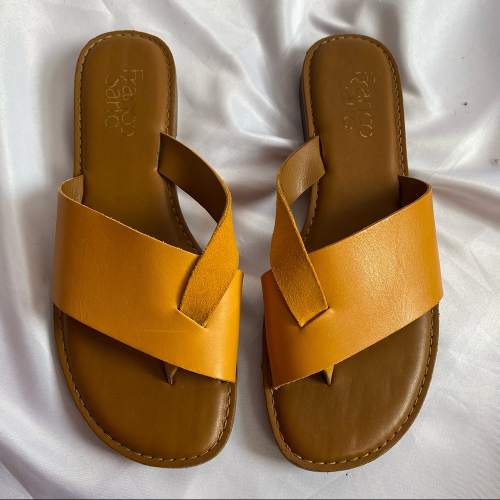 Franco Sarto Gene Sandal Mustard Colored, sz 6
